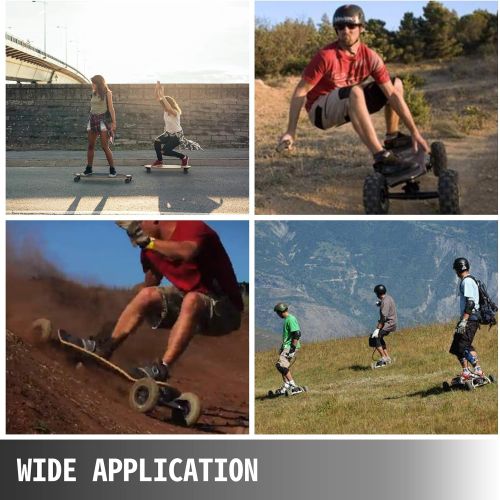  Happybuy Mountainboard 39 inches Cross Country Skateboard All Terrain Skateboard Longboard with Bindings for Cruising and Downhill