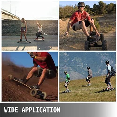  Happybuy Mountainboard 39 inches Cross Country Skateboard All Terrain Skateboard Longboard with Bindings for Cruising and Downhill