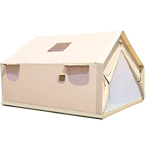  Happybuy Canvas Wall Tent 10x12ft, Wall Tent with PVC Storm Flap, Large Canvas Wall Tent Waterproof, Camping Canvas Tents with Stove Hole for 6-8 People Outdoor Camping Hiking Part