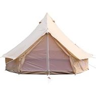 Happybuy Yurt Tent, 100% Cotton Canvas Bell Tent - w/Stove Jack, Glamping Tent Waterproof Bell Tent for Family Camping Outdoor Hunting Party in 4 Seasons