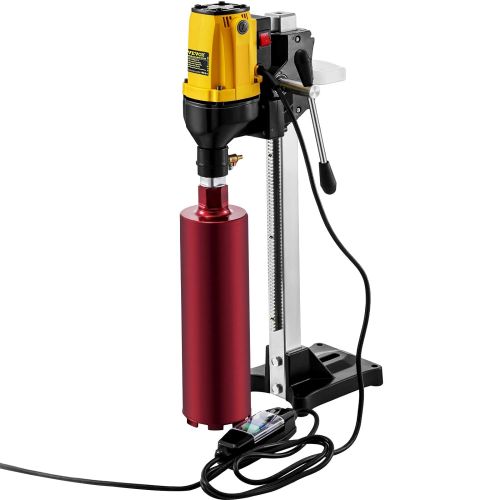  [아마존베스트]Happybuy Diamond Drilling Machine 6 Inch 160MM Capacity 110V Diamond Core Drill Rig Diamond Core Drilling Machine with Drill Bit for Wet Dry Concrete Brick Block (Drill Bit Diamete