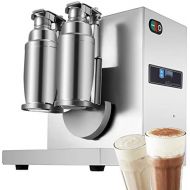 Happybuy 120W 110V Electric Milk Tea Shaker Machine 400rmin Double Frame Auto Stainless Steel for Restaurant, 35x12x14 Inch