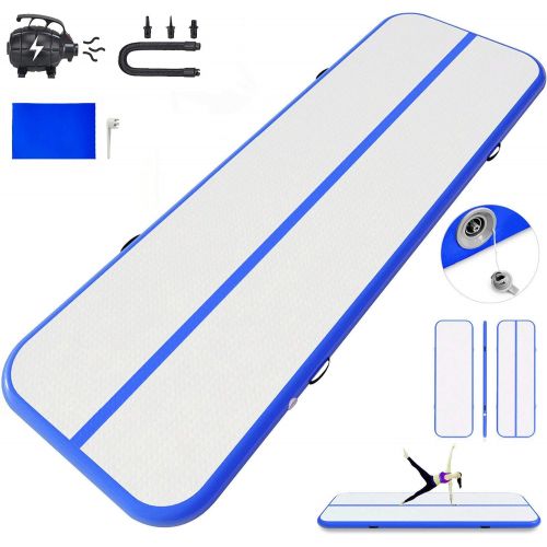  Happybuy 10 x 3.3 Air Track Tumbling Mat Inflatable Gymnastic Mat Air Floor Mat with Electric Air Pump for HomeCheerleadingTrainingKungfuYogaParkourWater