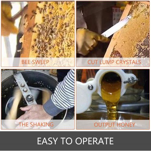  Happybuy Stainless Steel Electric Honey Extractor, 3 Frame