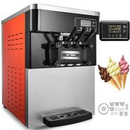 Happybuy Soft Ice Cream Machine Commercial 3 Flavors 2200W Commercial Ice Cream Maker Machine 5.3-7.4GallonsH Perfect for Restaurants Snack Bar supermarkets (2200W)