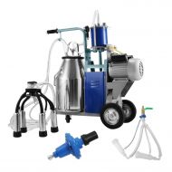 /Happybuy Electric Milking Machine 1440 RPM 10-12 Cows per Hour Milking Machine 0.55 KW Milking Machine Single with 25L 304 Stainless Steel Bucket Milk Machine for Cows and Goat (fo