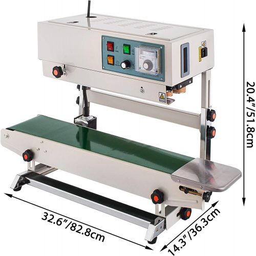  Happybuy Continuous Band Sealer FRB-990 Automatic Continuous Sealing Machine with Digital Temperature Control VerticalHorizontal Sealing Sealer for PVC Membrane Bag Film (FRB-900)