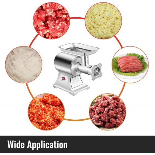  Happybuy 1.5HP1100W Meat Grinder Stainless Steel 220 RPM Electric Meat Grinder Commercial Sausage Stuffer Maker Maker for Industrial and Home Use (1100W)