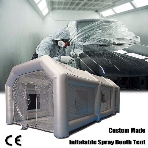  Happybuy SILIVN 26x13x10Ft Mobile Inflatable Paint Spray Booth Tent Portable Car Workstation (with 2 Blower)