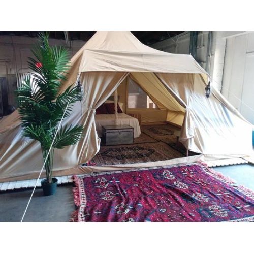  Happybuy DANCHEL OUTDOOR 4X5m Touareg Tent Cotton Canvas Bell Tents