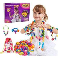 [아마존베스트]Snap Pop Beads Girls Toy - Happytime 180 Pieces DIY Jewelry Kit Fashion Fun for Necklace Ring Bracelet Art Crafts Toys for 3, 4, 5, 6, 7 ,8 Year Old Kids Girls