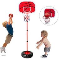 [아마존베스트]Stand Wall 2-in-1 Basketball Set - Happytime Kids Stand Adjust Hoop & Wall Basketball Hoop 2-in-1 Basketball Sets Toy with Ball Pump Indoor and Outdoor Fun Toys for 2+ Years Old