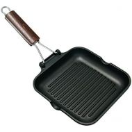 Harbenware Home Delizia Grillpfanne Antihaft mit biegsamen Griff, Aluminium, Schwarz, 20x20 cm