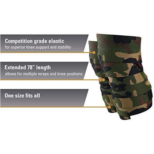  [아마존베스트]Harbinger Red Line 78-Inch Knee Wraps for Weightlifting (Pair)