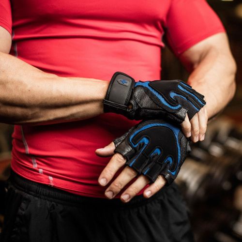  [아마존베스트]Harbinger Training Grip Non-Wristwrap Weightlifting Gloves with TechGel-Padded Leather Palm (Pair)