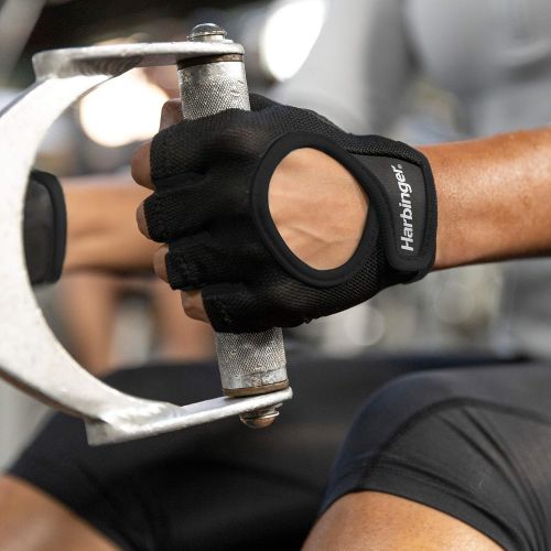  [아마존베스트]Harbinger Womens Power Weightlifting Gloves with StretchBack Mesh and Leather Palm (1 Pair)