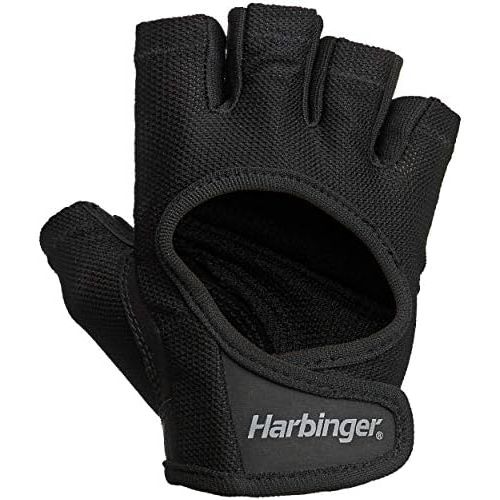  [아마존베스트]Harbinger Womens Power Weightlifting Gloves with StretchBack Mesh and Leather Palm (1 Pair)