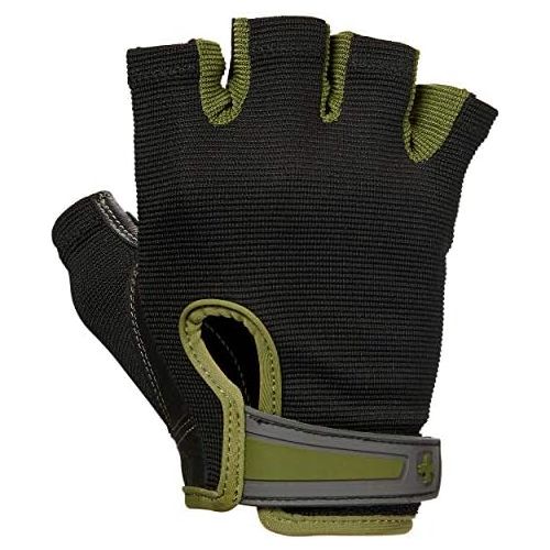  [아마존베스트]Harbinger Power Non-Wristwrap Weightlifting Gloves with StretchBack Mesh and Leather Palm