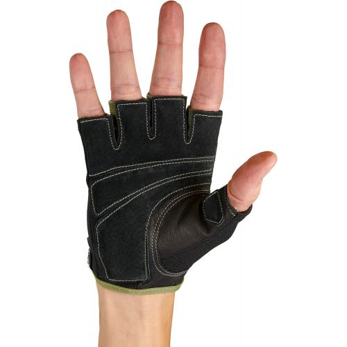  [아마존베스트]Harbinger Power Non-Wristwrap Weightlifting Gloves with StretchBack Mesh and Leather Palm