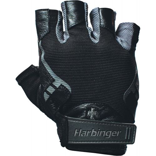  [아마존베스트]Harbinger Pro Non-Wristwrap Weightlifting Gloves with Vented Cushioned Leather Palm (Pair)