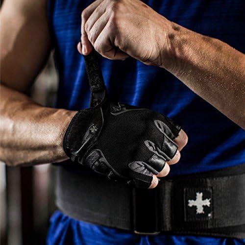  [아마존베스트]Harbinger Pro Non-Wristwrap Weightlifting Gloves with Vented Cushioned Leather Palm (Pair)