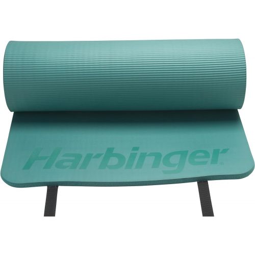  Harbinger Ribbed Durafoam Exercise Mat 58-Inch, Blue