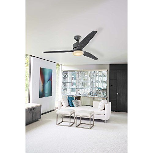  Harbor Breeze Fairwind 60-in Galvanized Integrated Led IndoorOutdoor Downrod Mount Ceiling Fan with Light Kit and Remote (3-Blade)