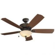 Harbor Breeze Echolake 52-in Bronze Downrod or Close Mount IndoorOutdoor Residential Ceiling Fan Standard Included (5-Blade)