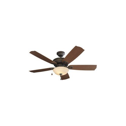  Harbor Breeze Echolake 52-in Bronze Downrod or Close Mount IndoorOutdoor Residential Ceiling Fan Standard Included (5-Blade)