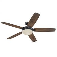 Harbor Breeze Kingsbury 70-in Oil rubbed bronze Indoor Downrod Mount Ceiling Fan with Light Kit and Remote