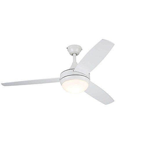  Harbor Breeze Beach Creek 44-in White Integrated Led Indoor Downrod Or Close Mount Ceiling Fan with Light Kit and Remote (3-Blade)