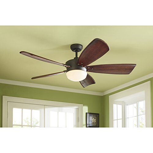  Harbor Breeze Platinum Series 60-in Oil-rubbed Bronze Downrod Mount Ceiling Fan with Light Kit and Remote