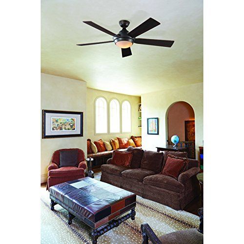  Harbor Breeze Platinum Series 60-in Oil-rubbed Bronze Downrod Mount Ceiling Fan with Light Kit and Remote