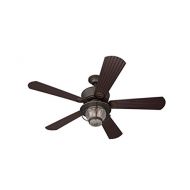 Harbor Breeze Merrimack 52-in Antique Bronze Downrod Mount Indoor/Outdoor Ceiling Fan with Light Kit and Remote