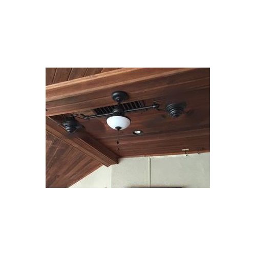  Harbor Breeze Twin Breeze Ii 74-in Oil-rubbed Bronze Outdoor Downrod Ceiling Fan