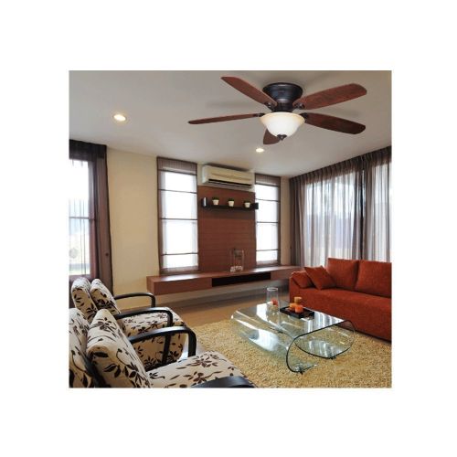  Harbor Breeze Ceiling Fan 52-in Oil Rubbed Bronze Flush Mount w Light +Remote