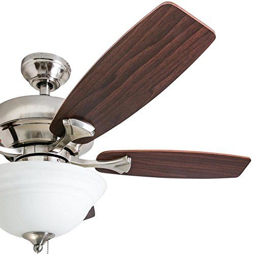  Harbor Breeze Penticton 44-in Brushed Nickel Indoor Ceiling Fan with Light Kit