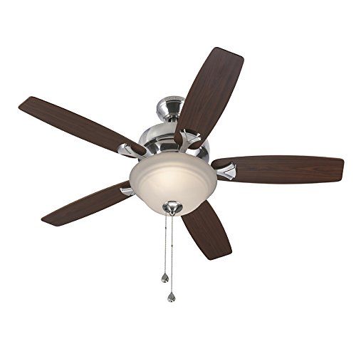  Harbor Breeze Penticton 44-in Brushed Nickel Indoor Ceiling Fan with Light Kit