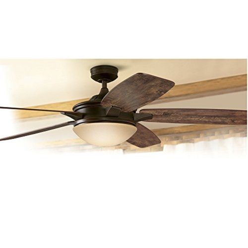  Harbor Breeze Platinum Kingsbury 70-in Oil Rubbed Bronze Indoor Downrod Mount Ceiling Fan Standard Included Remote Control Included 5 ENERGY STAR Iris Technology