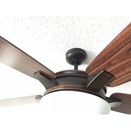  Harbor Breeze Platinum Kingsbury 70-in Oil Rubbed Bronze Indoor Downrod Mount Ceiling Fan Standard Included Remote Control Included 5 ENERGY STAR Iris Technology