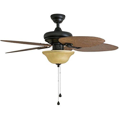  Harbor Breeze Bridgeford 44-in Aged Bronze Downrod or Close Mount IndoorOutdoor Ceiling Fan with Light Kit