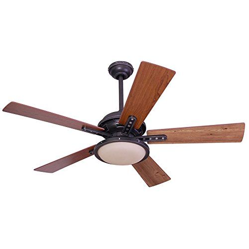  Harbor Breeze Lake Cypress 52-in Black Iron Downrod or Close Mount Indoor Ceiling Fan with Light Kit and Remote