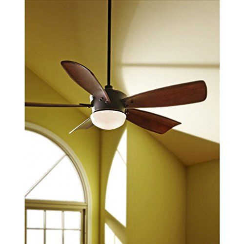  Set of 2 Harbor Breeze Saratoga 60-in Oil-Rubbed Bronze Downrod Mount Ceiling Fan with Light Kit and Remote