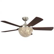 Harbor Breeze Parklake 52-in Brushed Nickel Downrod Mount Indoor Ceiling Fan with Light Kit and Remote
