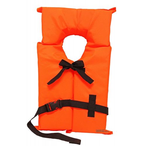  Hardcore Water Sports Type II Neon Orange Life Jacket Vest - Adult Universal or Youth Boating PFD