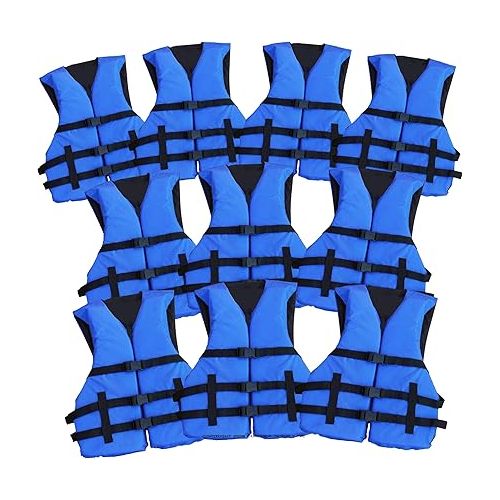  Adult Life Jacket Paddle Vest; Coast Guard Approved Type III PFD Life Vest Flotation Device; Jet ski, Wakeboard, Hardshell Kayak Life Jacket; Ideal Extra Life Jacket for Pontoon Boat