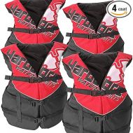 4 Pack Hardcore Adult Life Jacket PFD Type III Coast Guard Ski Vest HC110