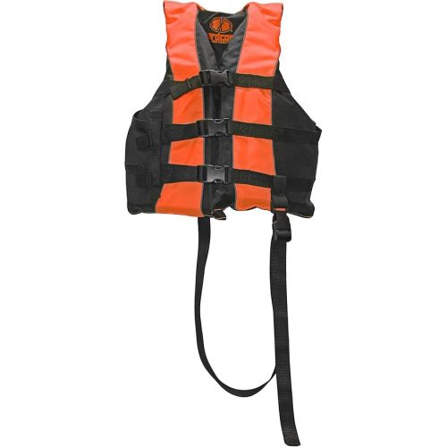  High Visibility Youth Life Jacket Vest with Additional Leg Strap Orange | USCG Approved PFD