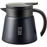 Hario V60 Insulated Metal Beverage Server, 600ml, Black