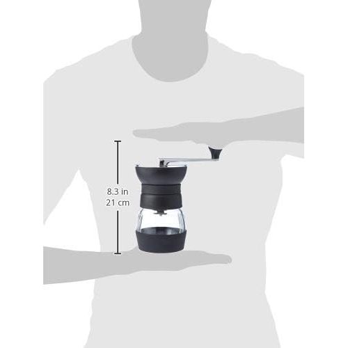  Hario MMCS-2B Skerton Pro Kaffeemuehle, Glas, Schwarz